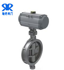 硬密封对夹气动<a href='http://www.ruiqi-valve.com/Product/diefa/' target='_blank'>蝶阀</a>