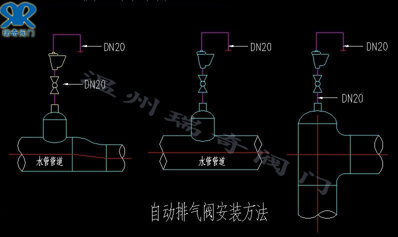 排气阀安装示意图