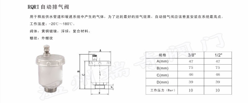 高温排气阀
