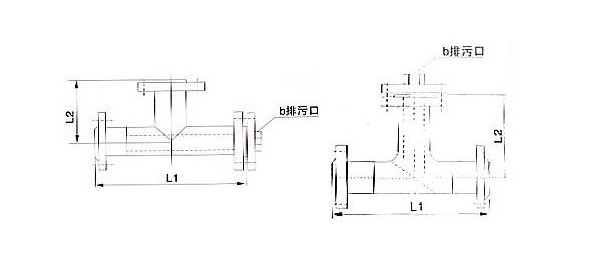 直流式T型过滤器流向图